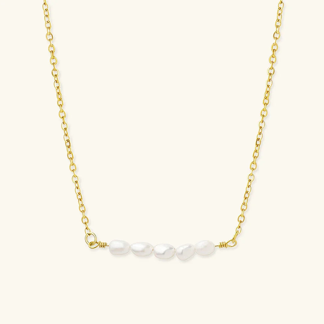 [Royal&Vicky]Fleur Freshwater Pearl Gold Necklace