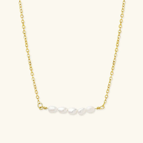 [Royal&Vicky]Fleur Freshwater Pearl Gold Necklace