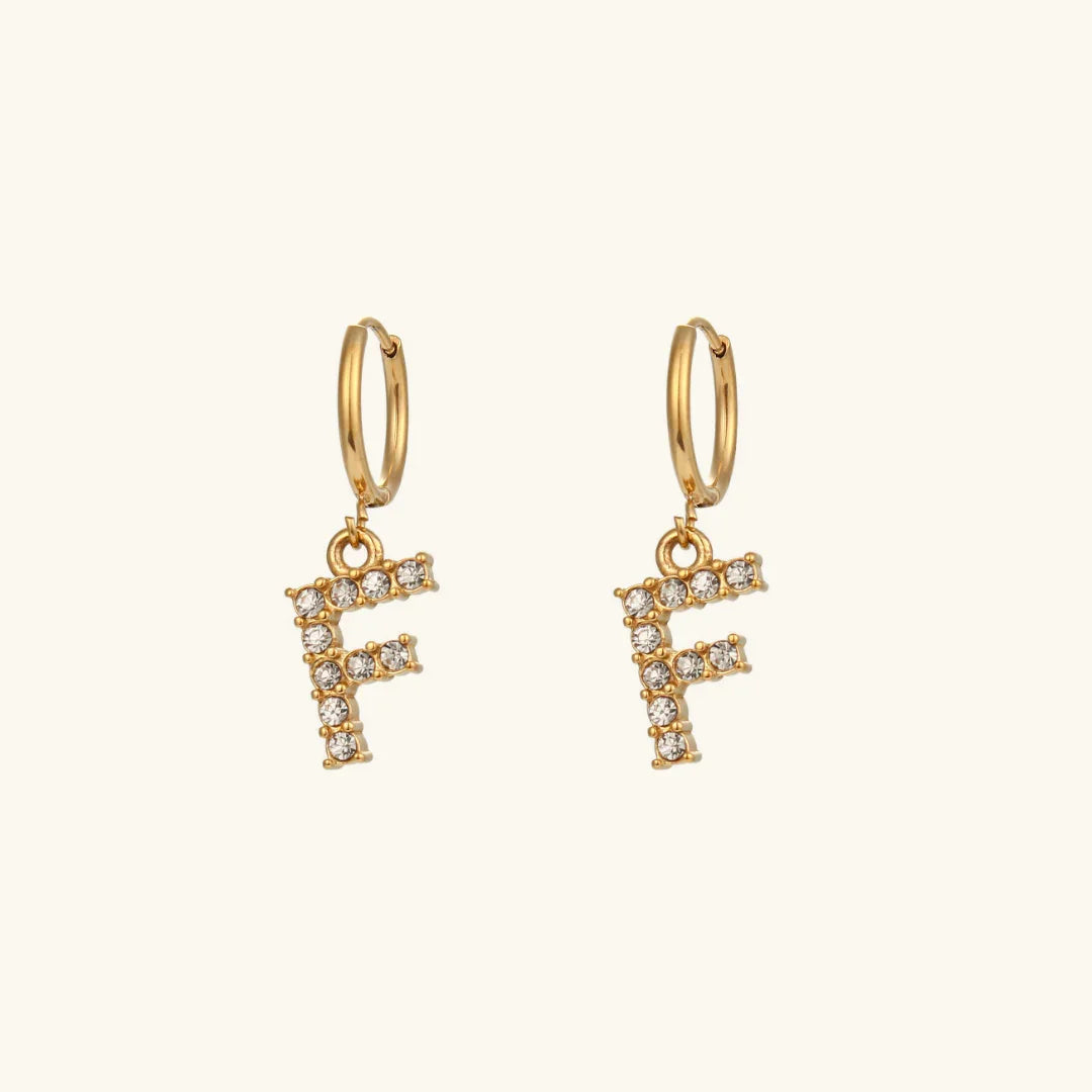 [Royal&Vicky]Wilhemina Initial Letter Earrings
