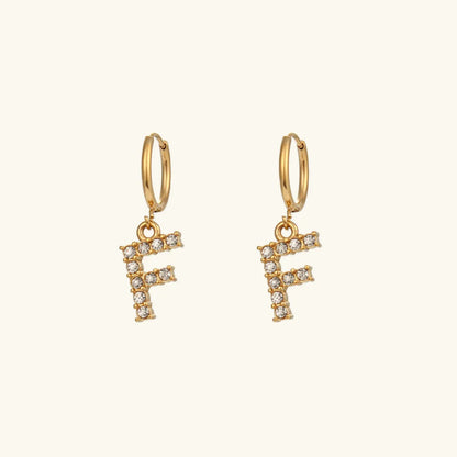 [Royal&Vicky]Wilhemina Initial Letter Earrings