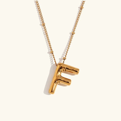 [Royal&Vicky]Balloon Gold Initial Necklace