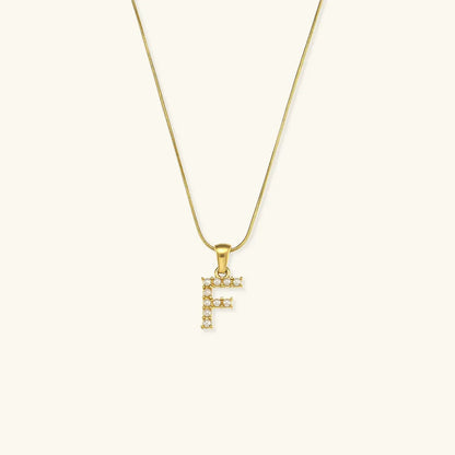 [Royal&Vicky]Augustine Initial Letter Pearl Necklace