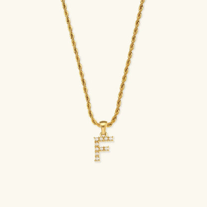 [Royal&Vicky]Elodie Initial Letter Pearl Necklace