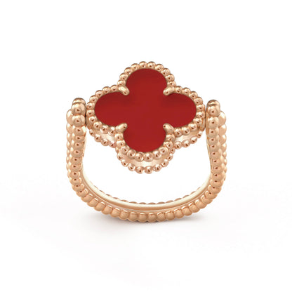 [Royal&Vicky]CLOVER RIVERSIBLE PINK GOLD RING