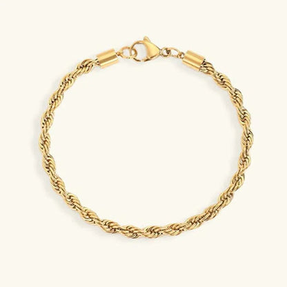 [Royal&Vicky]Gigi Rope Chain Gold Bracelet