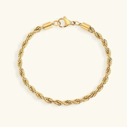 [Royal&Vicky]Gigi Rope Chain Gold Bracelet
