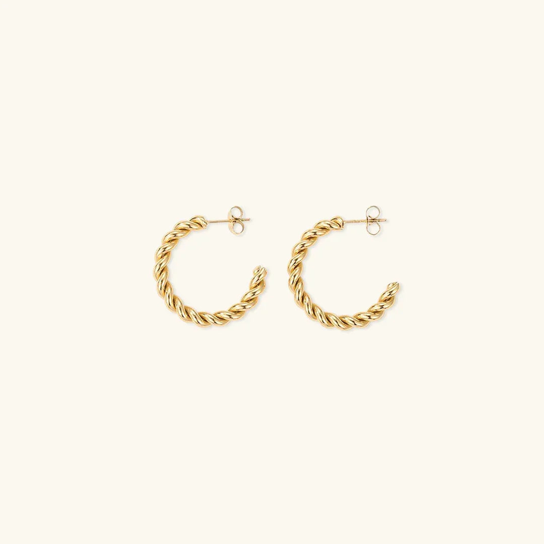 [Royal&Vicky]Gigi Twist Gold Earrings