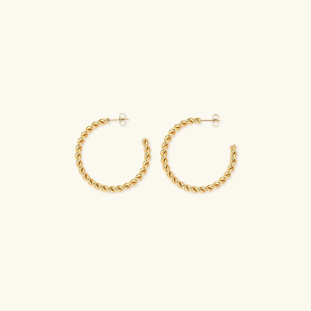[Royal&Vicky]Gigi Twist Gold Earrings