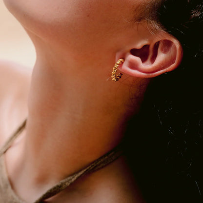 [Royal&Vicky]Gigi Twist Gold Earrings