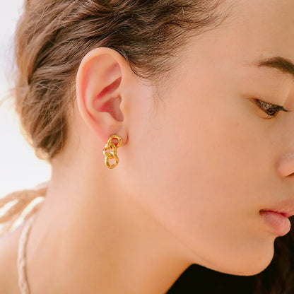 [Royal&Vicky]Giselle Gold Chain Earring