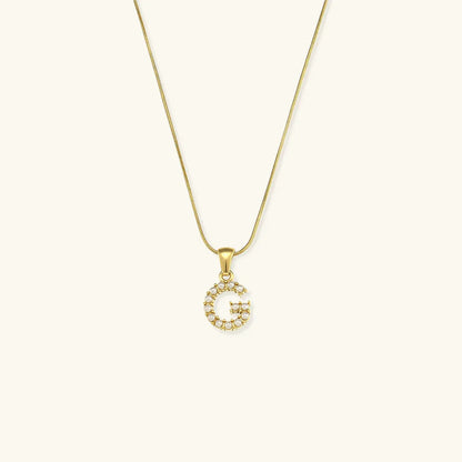 [Royal&Vicky]Augustine Initial Letter Pearl Necklace