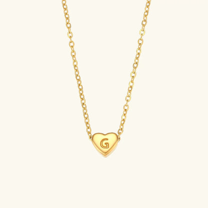 [Royal&Vicky]Heart Initial Gold Necklace