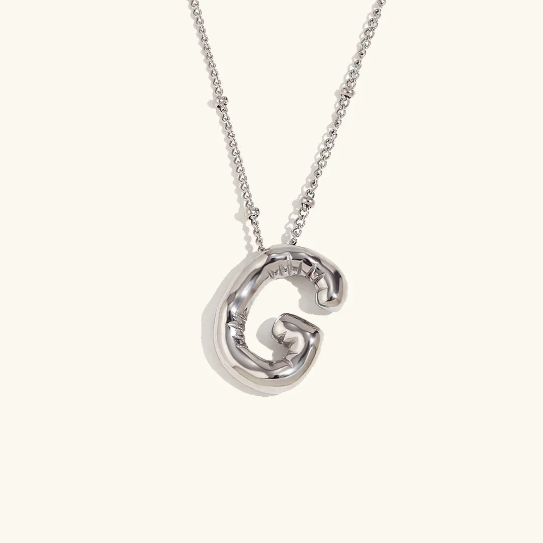 [Royal&Vicky]Balloon Gold Initial Necklace
