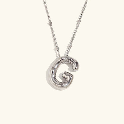 [Royal&Vicky]Balloon Gold Initial Necklace