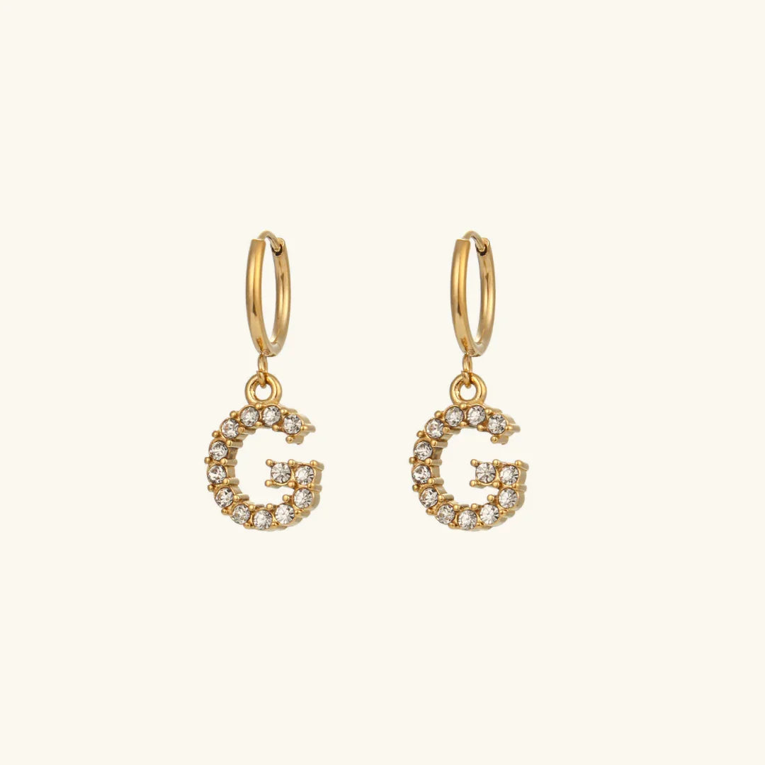 [Royal&Vicky]Wilhemina Initial Letter Earrings