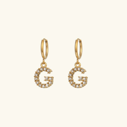 [Royal&Vicky]Wilhemina Initial Letter Earrings