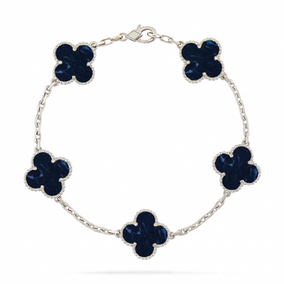 [Royal&Vicky]LUCKY CLOVER 5-MOTIF BRACELET - PIETERSITE COLLECTION