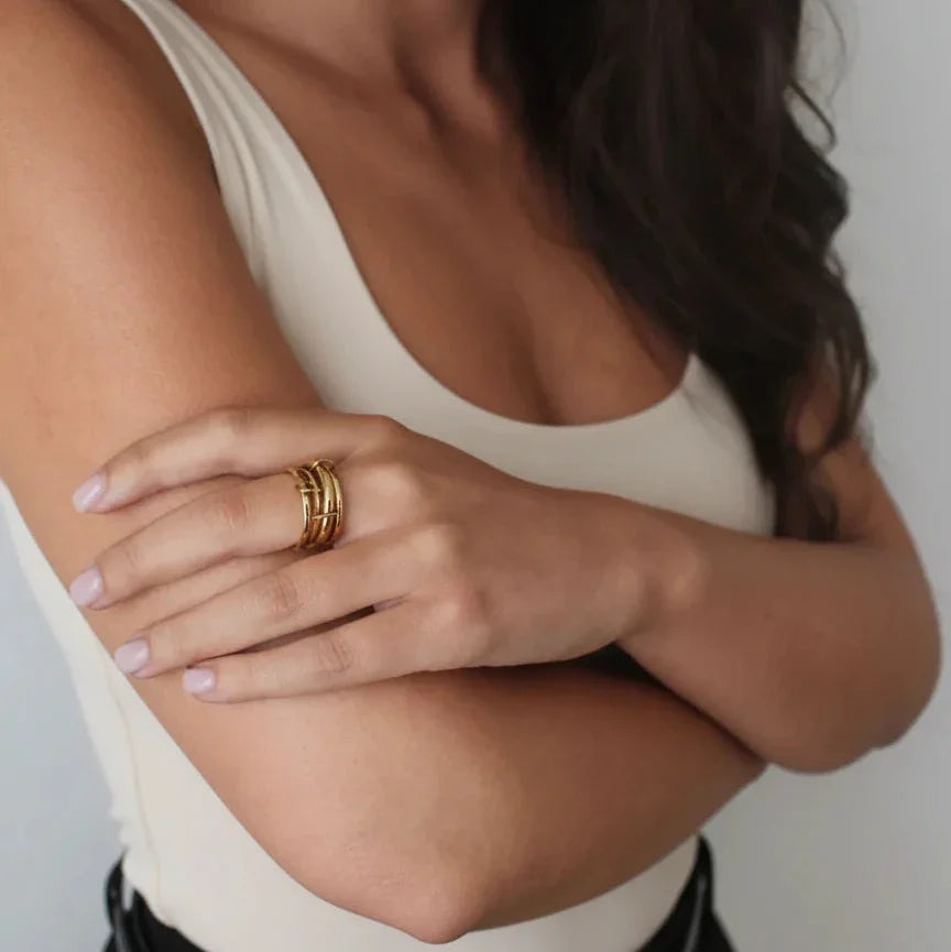 [Royal&Vicky]Christabel Diamond Ring Stack