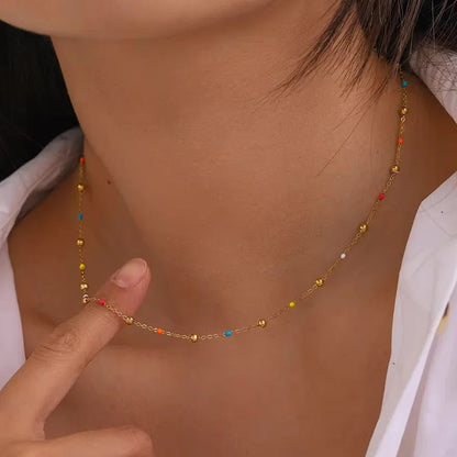 [Royal&Vicky]Amphitrite Gold Chain Bead Necklace