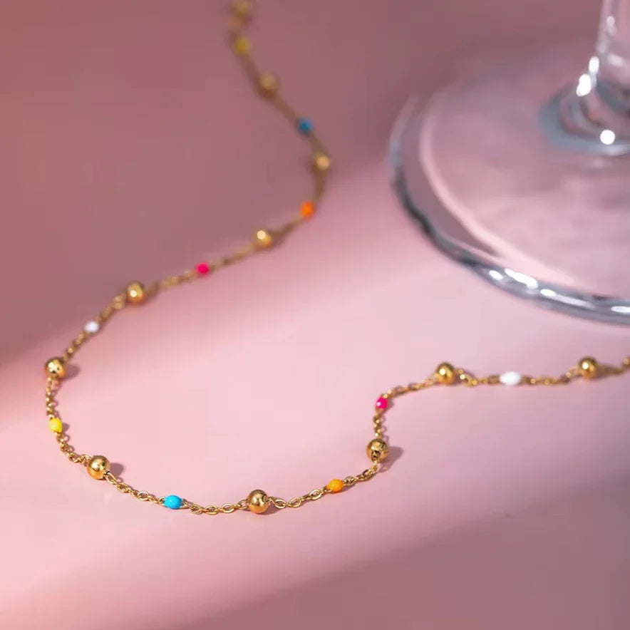 [Royal&Vicky]Amphitrite Gold Chain Bead Necklace