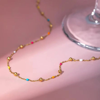 [Royal&Vicky]Amphitrite Gold Chain Bead Necklace