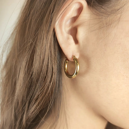 [Royal&Vicky]Wide Hoop Earrings