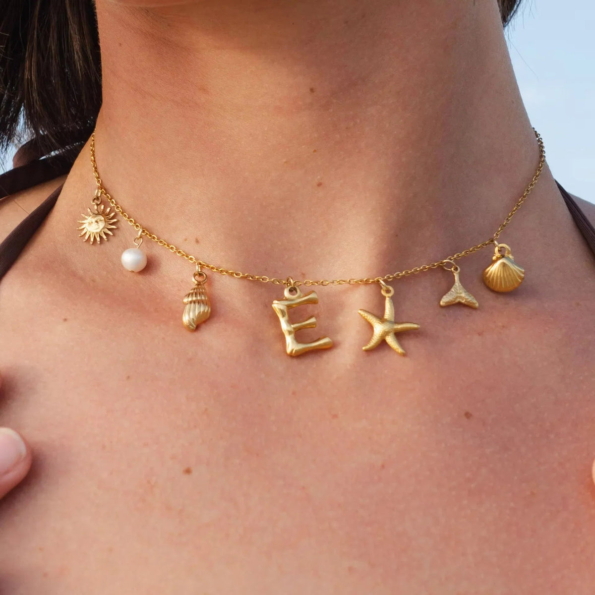 [Royal&Vicky]Avaria Ocean Initial Necklace