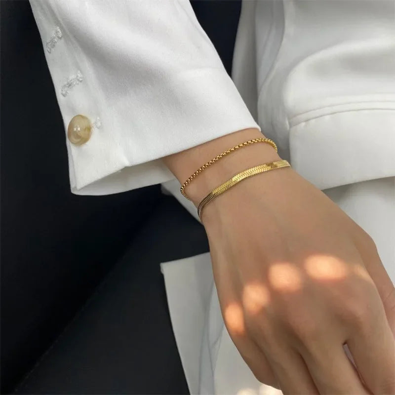 [Royal&Vicky]Janet Gold Bracelet