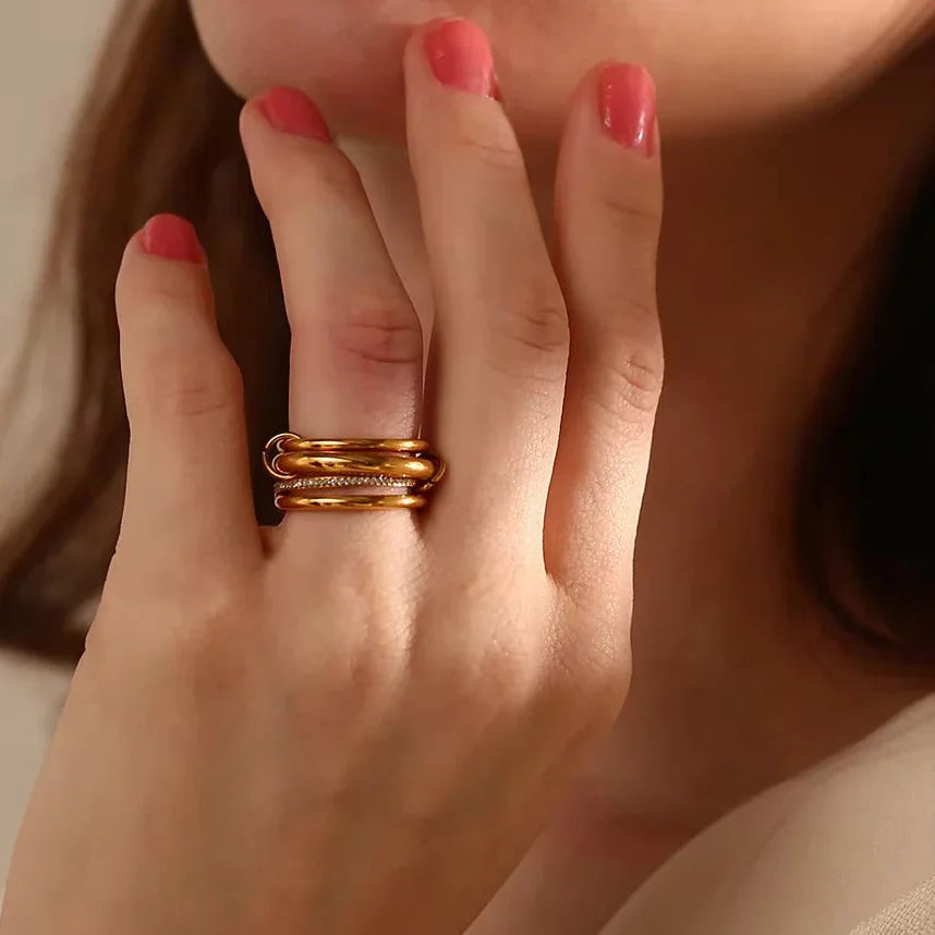 [Royal&Vicky]Christabel Diamond Ring Stack