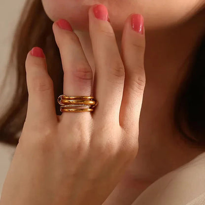 [Royal&Vicky]Christabel Diamond Ring Stack