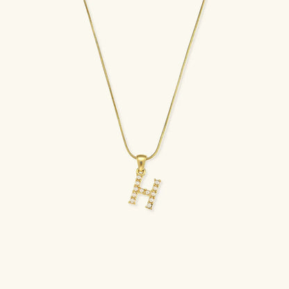 [Royal&Vicky]Augustine Initial Letter Pearl Necklace