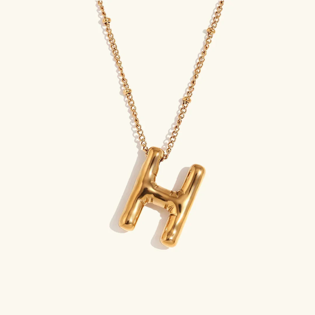 [Royal&Vicky]Balloon Gold Initial Necklace