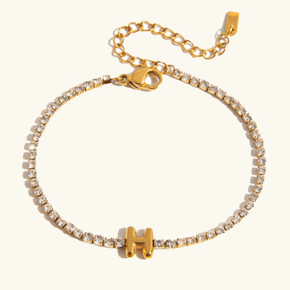 [Royal&Vicky]Avaria Bubble Letter Tennis Bracelet