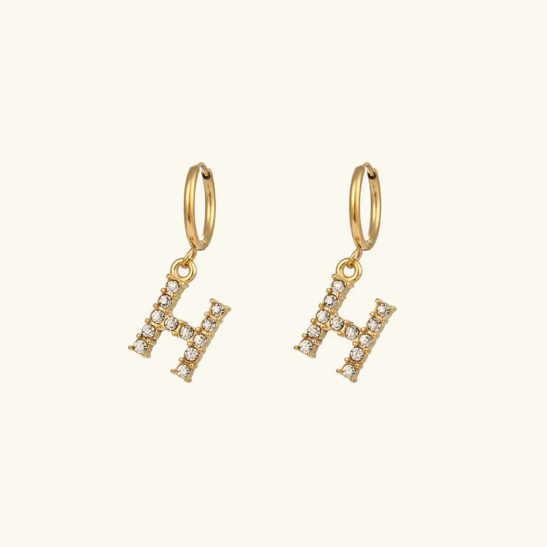 [Royal&Vicky]Wilhemina Initial Letter Earrings
