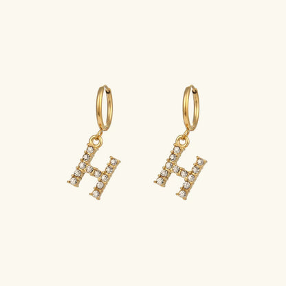 [Royal&Vicky]Wilhemina Initial Letter Earrings