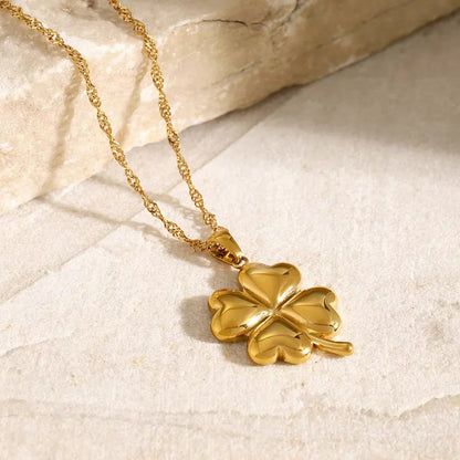 [Royal&Vicky]Ella Clover Gold Necklace