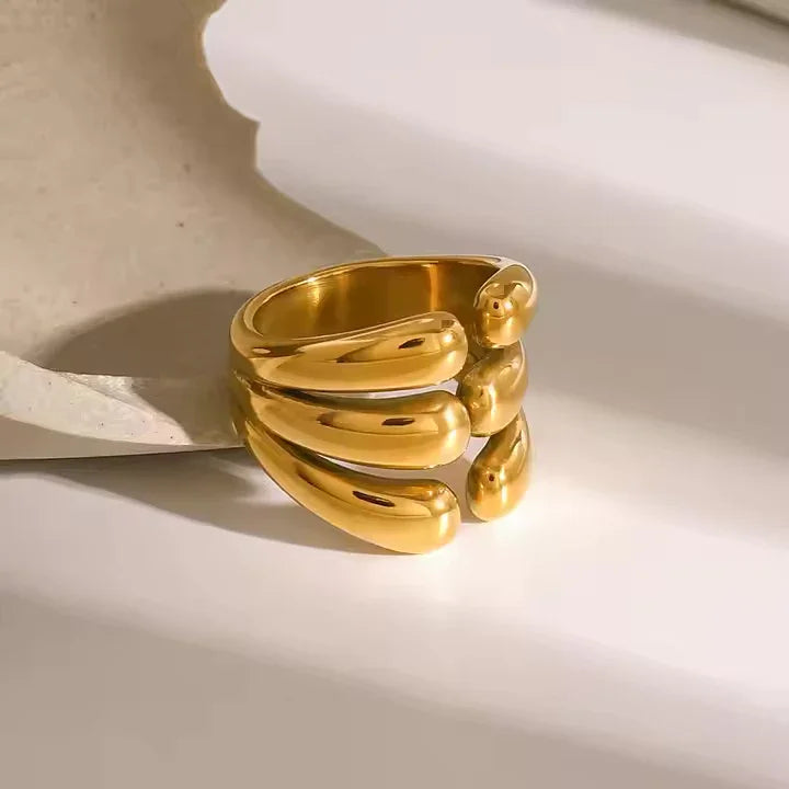 [Royal&Vicky]Cassiel Layered Gold Ring