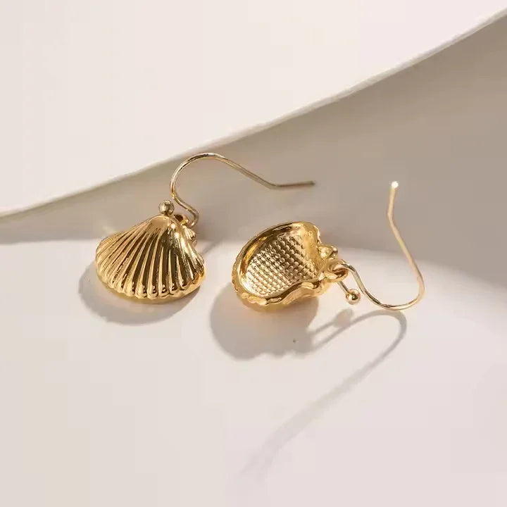 [Royal&Vicky]Breeze Gold Seashell Earrings
