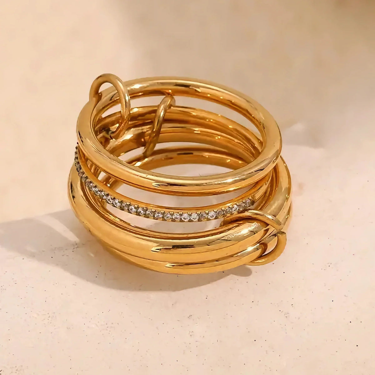 [Royal&Vicky]Christabel Diamond Ring Stack