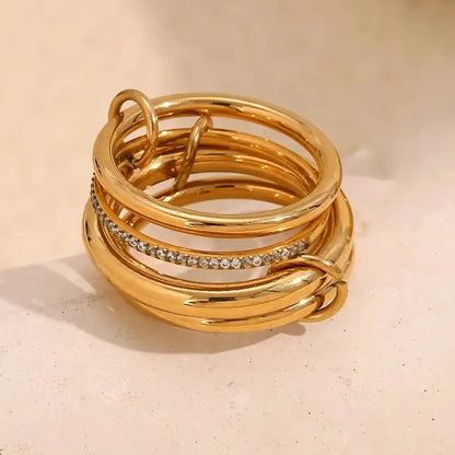 [Royal&Vicky]Christabel Diamond Ring Stack