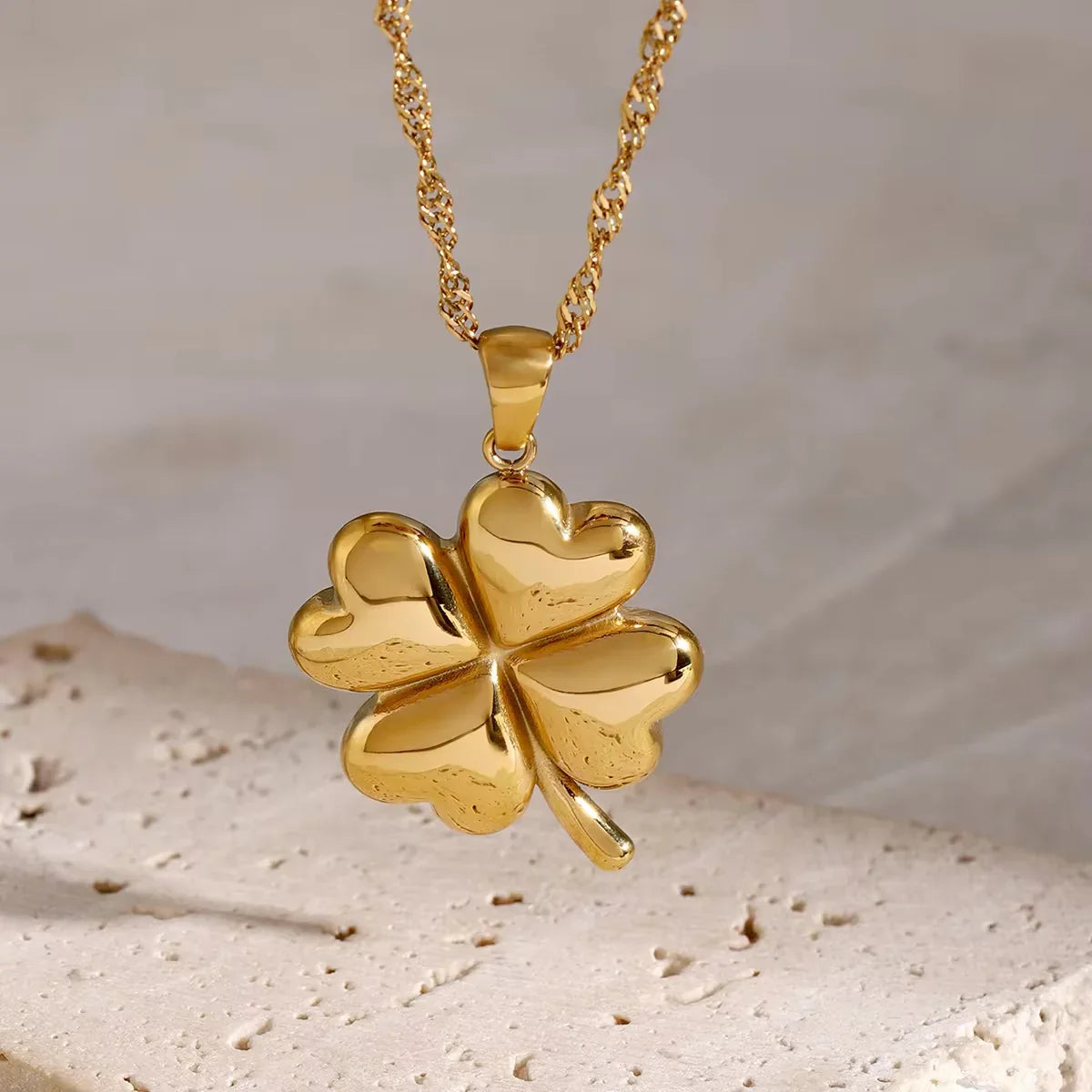 [Royal&Vicky]Ella Clover Gold Necklace