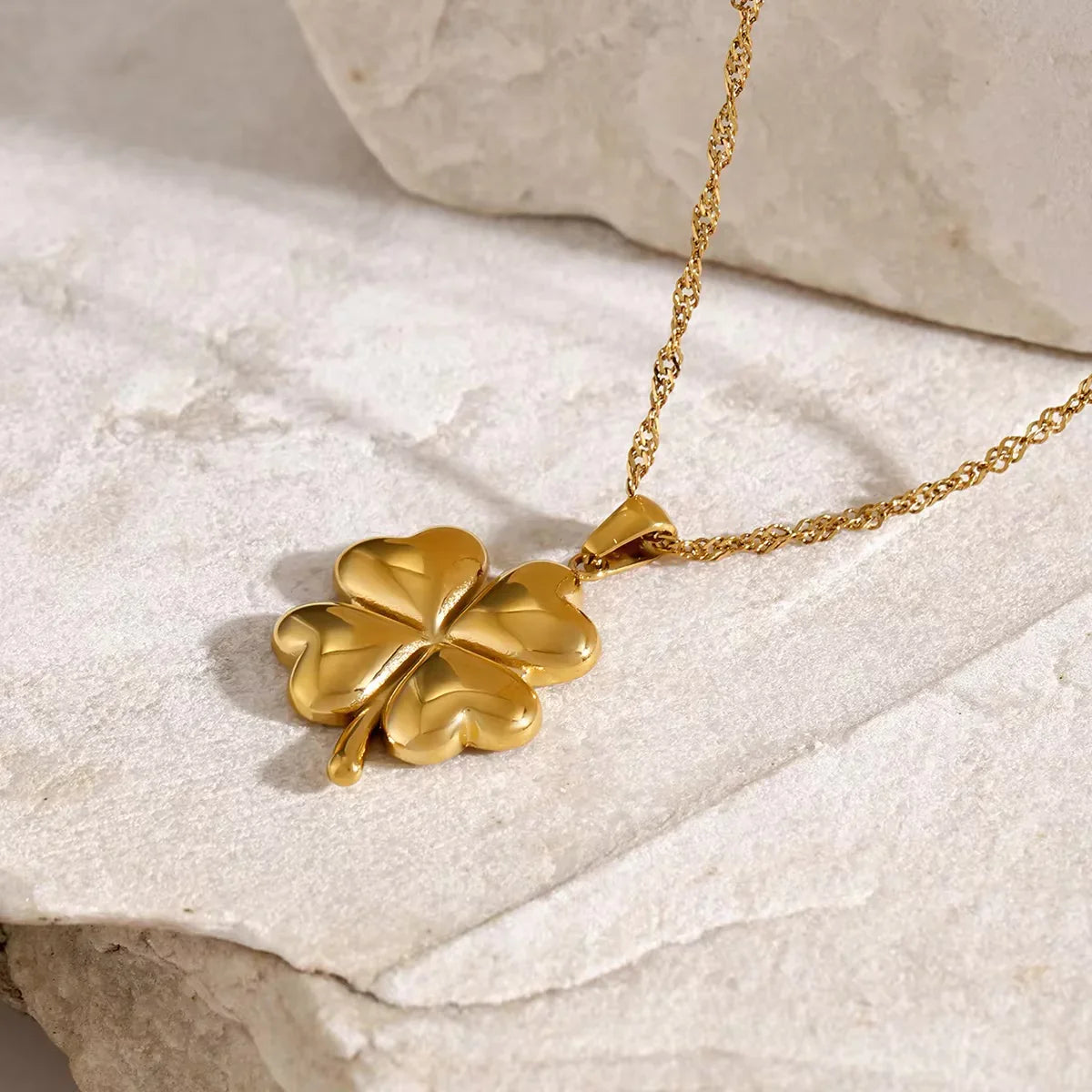 [Royal&Vicky]Ella Clover Gold Necklace