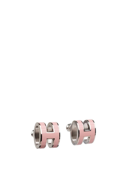 [Royal&Vicky]MINI POP H SILVER EARRINGS PINK