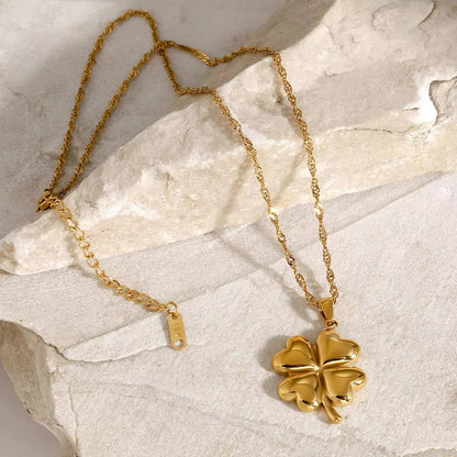 [Royal&Vicky]Ella Clover Gold Necklace