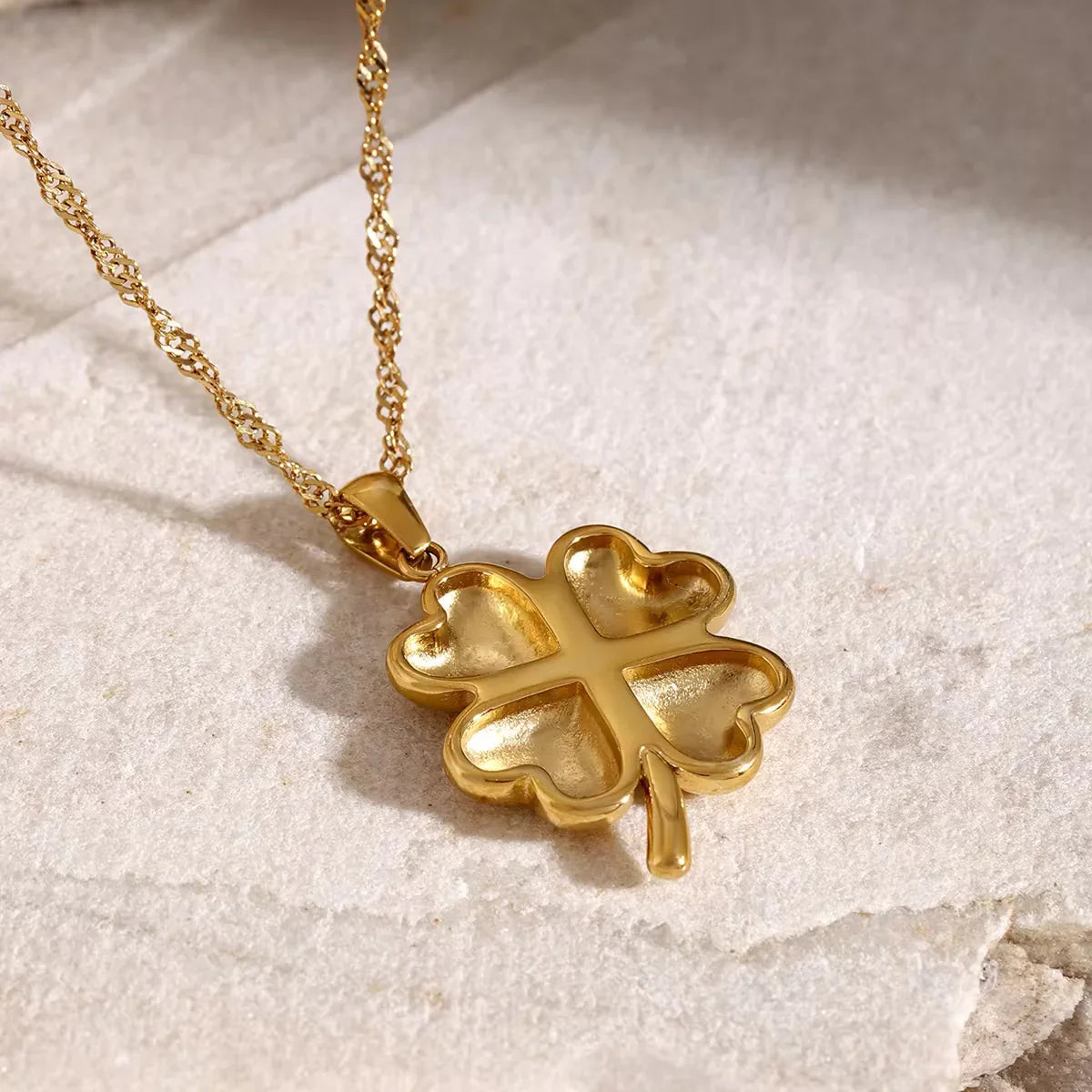 [Royal&Vicky]Ella Clover Gold Necklace