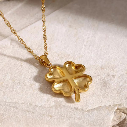 [Royal&Vicky]Ella Clover Gold Necklace