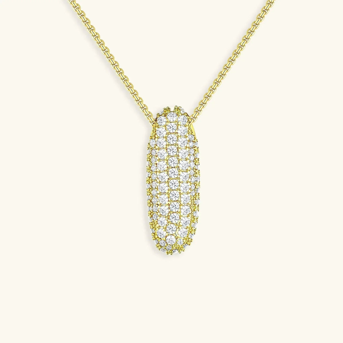 [Royal&Vicky]Bubble Initial Diamond Necklace