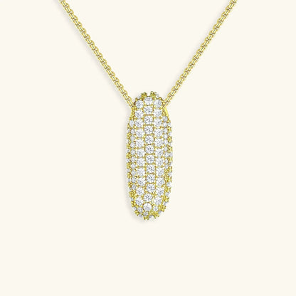 [Royal&Vicky]Bubble Initial Diamond Necklace