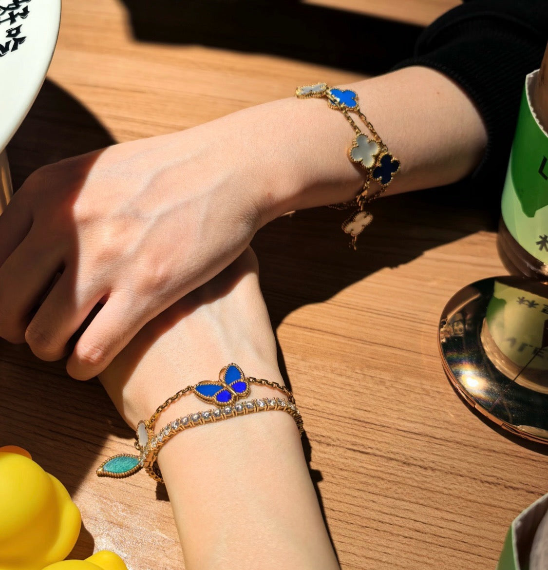 [Royal&Vicky]LUCKY SPRING BUTTERFLY 5 MOTIF BRACELET