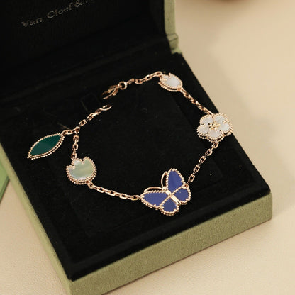 [Royal&Vicky]LUCKY SPRING BUTTERFLY 5 MOTIF BRACELET